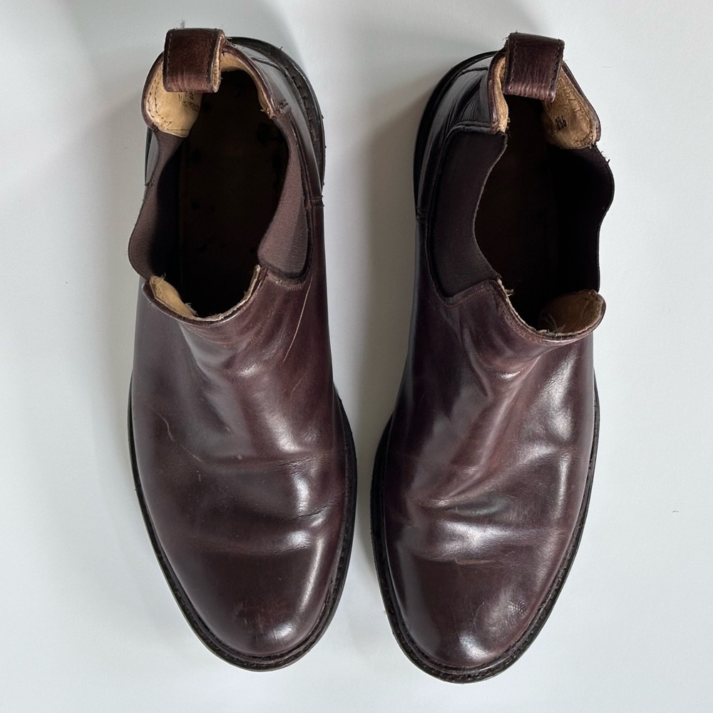 Frye Men's Dark Brown Leather Boots w/ Vibram soles added